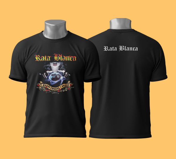 Camiseta Rata Blanca Magos, espadas y rosas