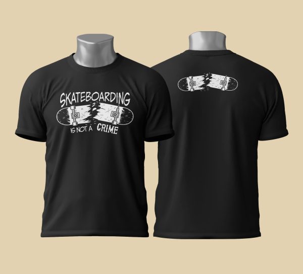 Camiseta Skateboarding Is Not a Crime