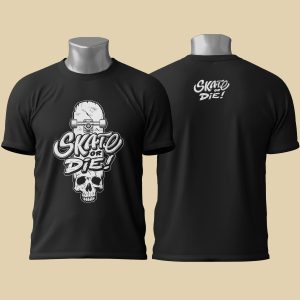 Camiseta Skate or Die Skull