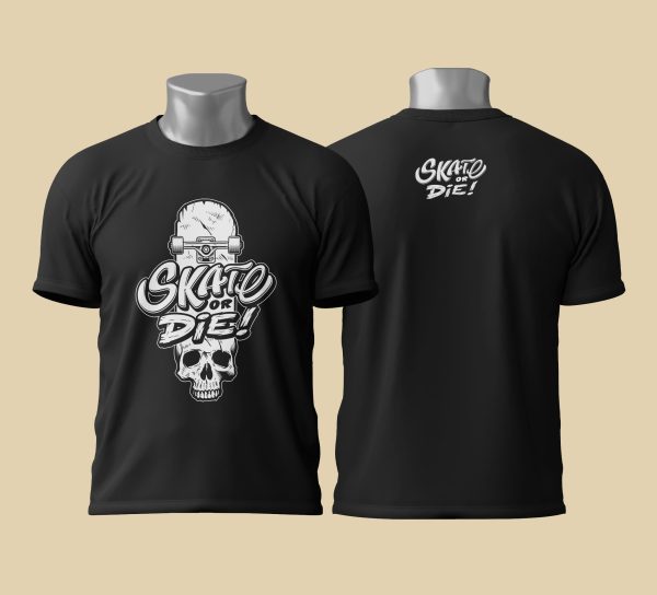 Camiseta Skate or Die Skull