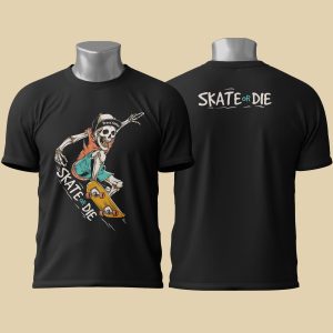 Camiseta Skate or Die Fly Skull