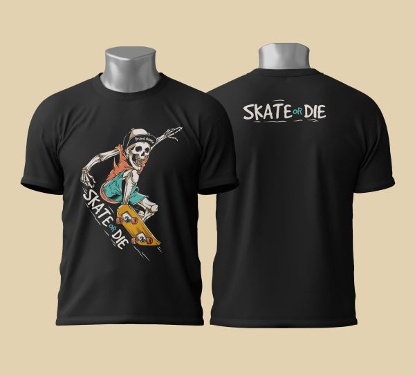 Camiseta Skate or Die Fly Skull