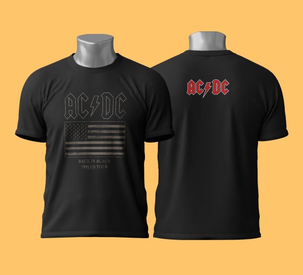 Camiseta AC-DC Black in Black tour