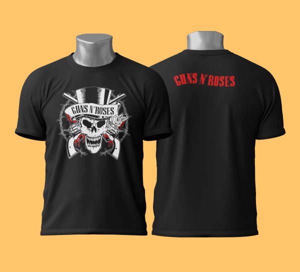 Camiseta Guns N' Roses skull red